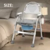Portable Folding Commode Chair for Elderly
