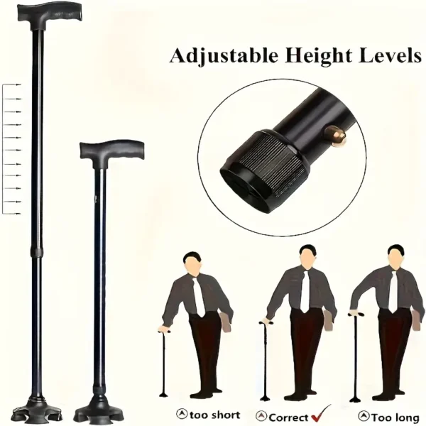 Aluminum Adjustable Telescopic Walking Cane